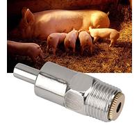 Jelquix Paquete de 5 Bebederos con Tetina de Acero Inoxidable de Primera Calidad, Fáciles de Instalar para Ganado, Cerdos, Caballos, Suministro de Agua de Larga Duración, 2,4x0,8 Pulgadas