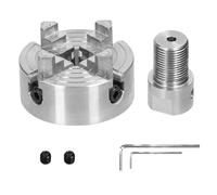 Jelquix Portabrocas de Torno, Portabrocas Autocentrante Manual de 3 Mordazas y 4 Mordazas, Interno Externo con Diseño de Precisión, Ideal para Torno, Rectificado, Fresado, Torneado, 4-8 Mm (
