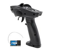 Jelquix Racing 2.4GHz RC Transmisor Set con Receptor para Control Remoto Coches y Barcos 4 Canales con Advertencia de Batería Baja y Ajuste Ajustable