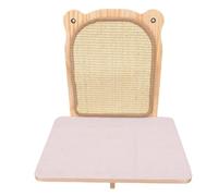 Jelquix Rascador para Gatos de Sisal, Base de Succión de Madera de Pino | Percha para ventana, columpio, protector de muebles, juego interior, sisal natural duradero, ahorro de espacio