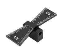 Jelquix Regla de Carpintería de Aleación de Aluminio, Herramienta de Calibre de de Milano Duradera para Carpintería, Relación 1:5 1:8