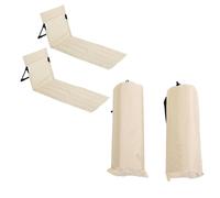 Jelquix Sillón Plegable Al Aire Libre, Tapete de Playa Portátil y Liviano, Sillón para Tomar el Sol, Acampar, Leer en la Piscina, Tela Oxford de Aleación de Aluminio para Césped de Patio Trasero (2