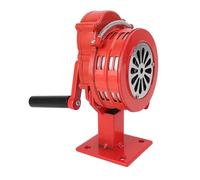 Jelquix Sirena de Manivela de Aleación de Aluminio, Alarma Fuerte de 110dB para Situaciones de Emergencia, Herramienta Portátil de Autodefensa (Rojo)