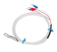 Jelquix Sonda de Sensor de Temperatura PT100 Medición de Alta Sensibilidad de Acero Inoxidable para Centrales Eléctricas e Industria Química -50 a 300 ℃ (4M)