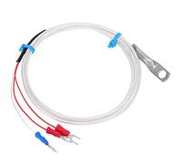 Jelquix Sonda de Sensor de Temperatura PT100 Medición de Alta Sensibilidad de Acero Inoxidable para Centrales Eléctricas e Industria Química -50 a 300 ℃ (1 metro)