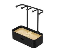 Jelquix Soporte Organizador de Joyas Elegante Estante de Presentación de Joyería de Doble Capa para Collares Pulseras Pendientes para Tocador de Dormitorio (BLACK)