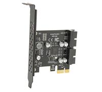 Jelquix Tarjeta de Expansión PCIe a USB 3.2 Gen1 con Conector de 19 Pines, Velocidad de 5 Gbps, Plug and Play para Chasis Pequeños, WinXP, 8 10 11, (Tablero Negro de 19 Pines)