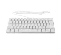 Jelquix Teclado Mecánico de 61 Teclas, Teclado para Juegos con Cable Retroiluminado RGB 60% Compacto con 8 Modos de un Solo Color, Ideal para Trabajar, Estudiar y Escribir (White)