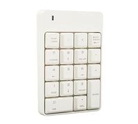 Jelquix Teclado Numérico Inalámbrico de 18 Teclas Diseño de Poco Ruido para Hojas de Cálculo Contabilidad Teclado Numérico USB (White)