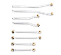 Jelquix Varilla de Enlace de Distancia Entre Ejes RC de 8 Piezas, Varilla de Tracción de Enlace de Chasis de Aleación de Aluminio y Cobre Premium para Automóviles HOBBYPLUS 1/18 CP18P RC, con Diseño