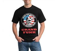 JELU Grand Funk Railroad T-Tshirts Camisetas y Tops Unisex Gift Men's Black Tees(Large)