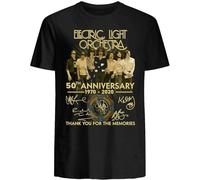 JELU xinjiang Res Electric Light Orchestra ELO 50Th Anniversary 1970 2020- Thanks You T-Tshirts Camisetas y Tops F.(Large)