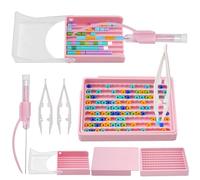 JelyArt JelyArt Kit de Cuentas para Planchar 5mm - 5 Herramientas: 2 Bandejas Alineadoras, 2 Pinzas de Precisión y 1 Aguja - Ideal para Hama Beads, Fusibles - Manualidades para Adultos