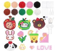 JelyArt Kit de 10,000 Cuentas para Planchar Perlas Planchar - 10 Colores, 5MM - Con Tableros, Plancha Papel y Accesorios