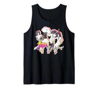 Jem and The Holograms Full Band Colorful Layered Silhouettes Camiseta sin Mangas