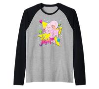 Jem and The Holograms Jem Pop Star Singing Stars & Geometric Camiseta Manga Raglan