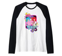 Jem and The Holograms Pop-Rock Band Portrait Guitar Icon Camiseta Manga Raglan