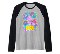 Jem and The Holograms Rock Stars Anime Style Band Portraits Camiseta Manga Raglan