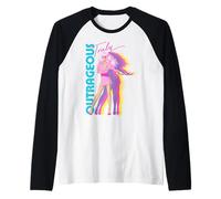 Jem and The Holograms Truly Outrageous Jem Silhouettes Retro Camiseta Manga Raglan