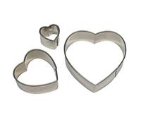 JEM Cortadores de Corazones de Acero Inoxidable PME, Juego de 3