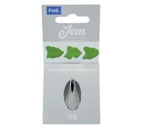 JEM NZ115 Boquilla de tubería de Hoja Grande n.º 115 Unidades, Acero Inoxidable, Plateado