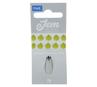 JEM NZ18 Boquilla de Tubo de Estrella Abierta n.º 18 Unidades, Cromado, Plateado, Estándar