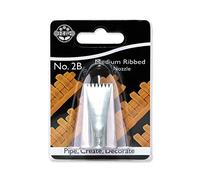 JEM NZ2B Boquilla Acanalada Media número 2B-Punta, Acero Inoxidable, Plateado