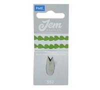 JEM NZ352 Número 352 Boquilla de Hoja-Punta, Acero Inoxidable, Plateado, Decorating Tip