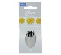 JEM NZ3J Número 3J-Boquilla de Flor de Gota-Punta, Acero Inoxidable, Plateado