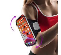 JEMACHE Brazalete de running para iPhone 12 Pro Max, 11 XS XR X SE, 6S 7 8 Plus, Samsung Galaxy S21 S20 S10 Plus, S21 Ultra 5G, Note 20 10 9, Entrenamientos para teléfono celular con soporte para Airpods (negro)
