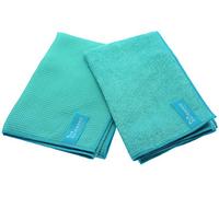 Jemako Juego de 2 paños de Secado pequeños de 40 x 45 cm + Profesional de 40 x 45 cm, Color Turquesa