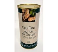 JEMANGE FRANCAIS.com EPICERIE QUALITATIVE laculturedugoût - Conservas Artesanales de Cuello Relleno de Hígado Gras de Pato del Suroeste - 25% de Foie Gras - 320 g.