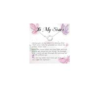 JEMARA Collar de plata de ley con circonita cúbica infinita para mujer, día de la madre, cumpleaños, Navidad, regalo perfecto para mamá, mejores amigas, hermana, hija, Zirconia cúbica