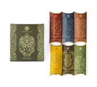 Jembrana Incense - Conos de Incienso: Mezcla de 6 Aromas (60 Conos en Total), 10 Conos de Loto (Padma), Sándalo, Gardenia, Maha Triloka, Raja Harum y Dewi Sai (Ámbar), Juego de Regalo