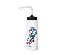 Jemcgrl Botella de Agua para Hockey Sobre Hielo de 1000 ML Botella PortáTil de Alta Capacidad para FúTbol Botella Deportiva de DiseñO CláSico Pajita B