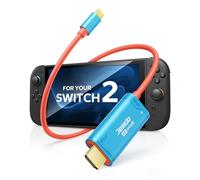 JEMDO Switch 2 Dock HDMI Adapter, 4K 144Hz 48Gbps USB-C 3.2 a HDMI 2.1 Cable 2m, 100W PD, Adaptador/Dock de TV portátil para viajes compatible con Nintendo Switch 2 (por debajo de V21.0.0)/OLED/2017