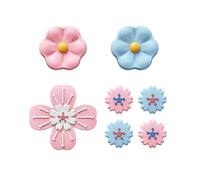 JEMDO - Tapa de mango en forma de flor compatible con Switch/OLED/Lite, juego de tapas de botones cruzados de silicona flexible, accesorio de tapa de joystick de botón de llave ABXY