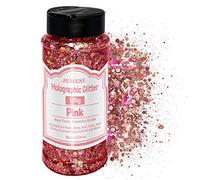 JEMESI 100g Brillo Corporal, Purpurinas Polvo, Chunky Glitter Flakes Paillette Brillante Decoración para Cara Maquillaje Pelo Arte Corporal Uñas y Mejilla - Rosa
