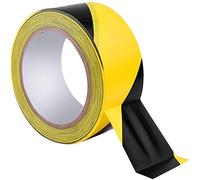 JEMESI Cinta de Advertencia de Peligro,Negro/Amarillo Cinta Adhesiva de Adhesivo Rollo (33 M x 60 mm)