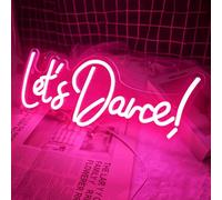 JEMESI Let's Darce Neon Signs LED Neon Sign, Cool Letter Neons Sign USB Powered Acrylic Art Decoración de pared para boda Navidad Fiesta Sala de estar Bar Decoración Regalo