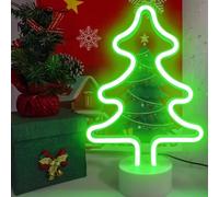 JEMESI Luz de neón para árbol de Navidad, luz LED de neón, decoración de Navidad, luces de árbol de Navidad, luces de árbol de Navidad, centros de mesa para decoración de árbol de Navidad, luz LED de