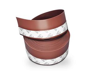 JEMESI Tira de Sellado, 5m x 35mm Tira Autoadhesiva Silicona Marrón Cinta Calafateo para Puerta Autoadhesiva para Puertas y Ventanas para puertas Insonorizado