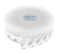 JEMESI Tira de Sellado Autoadhesiva de Silicona Transparente, Cinta Calafateo para Insonorizado de Puertas y Ventanas (35MM X 10M)