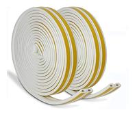 JEMESI Tira de Sellado Junta de 20 m(4 x 5 m),Goma burlete para Puerta Ventana colisiones Resistente al Agua Autoadhesiva para bloquear grietas y huecos (Blanco)