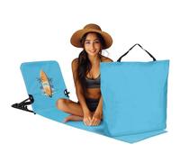 JEMIDI Esterilla de Playa con Respaldo - Tumbona portátil Liviana - Silla Plegable con Apoyo reclinable para Camping Piscina jardín pícnic Parque
