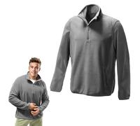 JEMIDI Forro Polar Hombre - Chaqueta Polar Cómoda y Cálida para Invierno - Forros Polares Hombre para Trekking Esqui Trabajo Enfermeros - Talla L - Chaqueta Polar Hombre Gris