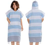 JEMIDI Poncho de baño para mujer y hombre, de secado rápido, toalla ligera con capucha, toalla de playa, sauna, surf, toalla de mano, poncho para adultos, poncho de surf
