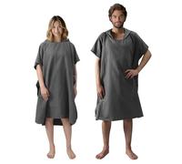 JEMIDI Poncho surf con capucha - Ponchos de microfibra unisex para mujer y hombre adulto - Para surf cambiador playa natación - Con bolsa de transporte - Talla S/M