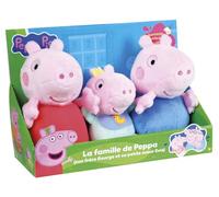 Jemini - Estuche de 3 Peluches Peppa Pig 15 cm, Georges 13 cm y Evie 11 cm para niños | Peluches Dulces | Licencia Oficial | Juguete de Despertar Colección | Idea de Regalo para Aficionados Desde el