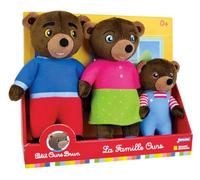 Jemini - Estuche de Peluche Familiar pequeño de Oso marrón, con Licencia Oficial | 3 peluchas: pequeño Oso marrón, 13 cm, mamá Oso y papá, 19 cm, Desde el Nacimiento, Idea de Regalo para bebé